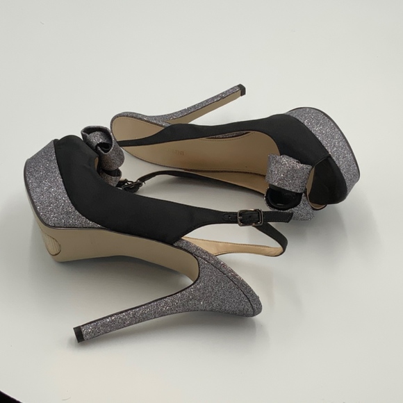 Enzo Angiolini Black Silver Stiletto Heel Pumps - Picture 2 of 8